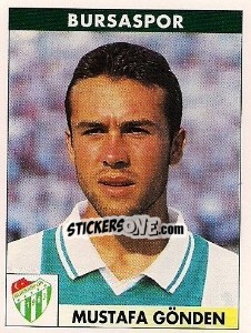 Figurina Mustafa Gönden - Türkiye 1. Futbol Ligi 1996-1997 - Panini