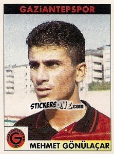 Figurina Mehmet Gönülaçar - Türkiye 1. Futbol Ligi 1996-1997 - Panini