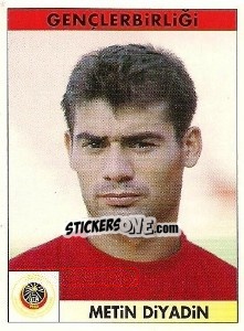 Figurina Metin Diyadin - Türkiye 1. Futbol Ligi 1996-1997 - Panini