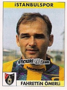Cromo Fahrettin Ömerli - Türkiye 1. Futbol Ligi 1996-1997 - Panini