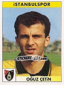 Cromo Oğuz Çetin - Türkiye 1. Futbol Ligi 1996-1997 - Panini