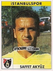 Cromo Saffet Akyüz - Türkiye 1. Futbol Ligi 1996-1997 - Panini