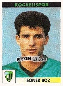 Cromo Soner Boz - Türkiye 1. Futbol Ligi 1996-1997 - Panini