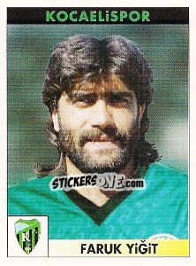 Cromo Faruk Yiğit - Türkiye 1. Futbol Ligi 1996-1997 - Panini