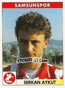 Cromo Serkan Aykut - Türkiye 1. Futbol Ligi 1996-1997 - Panini
