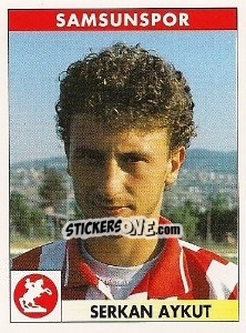Cromo Serkan Aykut - Türkiye 1. Futbol Ligi 1996-1997 n. 185 - Panini