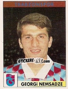 Sticker Georgi Nemsadze - Türkiye 1. Futbol Ligi 1996-1997 - Panini