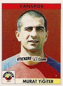 Cromo Murat Yiğiter - Türkiye 1. Futbol Ligi 1996-1997 - Panini