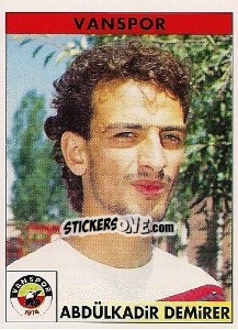 Sticker Abdülkadir Demirer - Türkiye 1. Futbol Ligi 1996-1997 - Panini