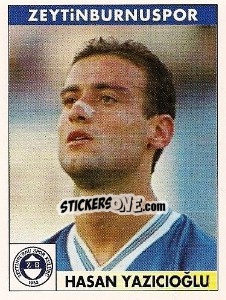 Sticker Hasan Yazicioğlu - Türkiye 1. Futbol Ligi 1996-1997 - Panini