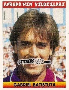 Sticker Gabriel Batistuta (Argentina) - Türkiye 1. Futbol Ligi 1996-1997 - Panini