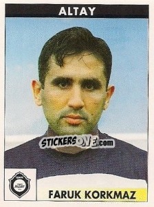 Cromo Faruk Korkmaz - Türkiye 1. Futbol Ligi 1996-1997 - Panini