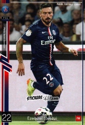 Sticker Ezequiel Lavezzi - Football League 2015. PFL09 n. 74 - Panini