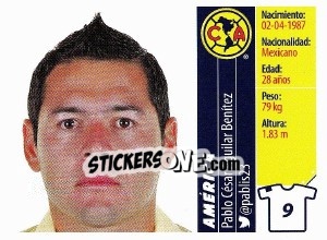 Sticker Pablo Aguilar - Liga BBVA Bancomer Apertura 2015 n. 9 - Panini