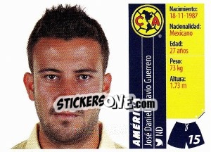 Sticker José Daniel Octavio Guerrero - Liga BBVA Bancomer Apertura 2015 - Panini