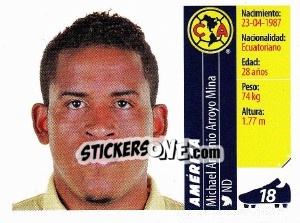 Sticker Michael Antonio Arroyo Mina - Liga BBVA Bancomer Apertura 2015 n. 18 - Panini