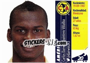 Sticker Carlos Darwin Quintero Villalba - Liga BBVA Bancomer Apertura 2015 n. 20 - Panini