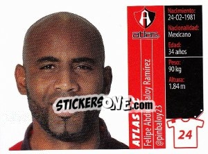 Sticker Felipe Abdiel Baloy Ramírez - Liga BBVA Bancomer Apertura 2015 n. 24 - Panini