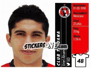 Sticker Uriel Álvarez - Liga BBVA Bancomer Apertura 2015 n. 48 - Panini
