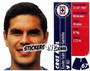 Sticker Xavier Iván Gámez Bamiño - Liga BBVA Bancomer Apertura 2015 n. 67 - Panini