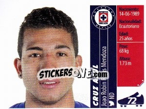 Sticker Joao Robin Rojas Mendoza - Liga BBVA Bancomer Apertura 2015 - Panini