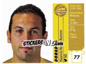 Sticker Mauricio Martín Romero - Liga BBVA Bancomer Apertura 2015 n. 77 - Panini