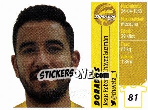 Sticker Jesús Roberto Chávez Guzmán - Liga BBVA Bancomer Apertura 2015 n. 81 - Panini