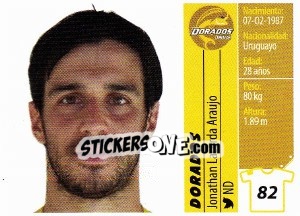 Sticker Jonathan Lacerda Araujo - Liga BBVA Bancomer Apertura 2015 n. 82 - Panini