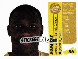 Sticker Marcos Jackson Caicedo Caicedo - Liga BBVA Bancomer Apertura 2015 n. 86 - Panini