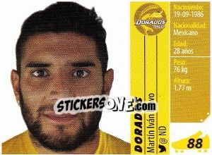 Sticker Martín Iván Bravo - Liga BBVA Bancomer Apertura 2015 n. 88 - Panini