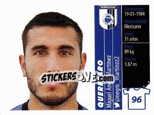 Sticker Miguel Ángel Martínez - Liga BBVA Bancomer Apertura 2015 n. 96 - Panini