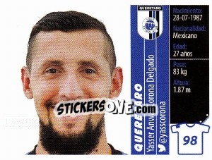 Cromo Yasser Anwar Corona Delgado - Liga BBVA Bancomer Apertura 2015 n. 98 - Panini