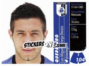 Cromo Luis Migue Noriega Orozco - Liga BBVA Bancomer Apertura 2015 n. 104 - Panini