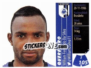 Sticker William Fernando da Silva - Liga BBVA Bancomer Apertura 2015 n. 105 - Panini