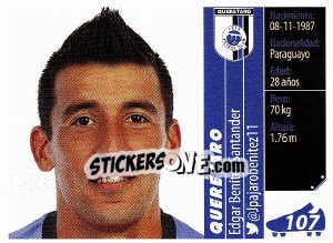 Sticker Edgar Benítez Santander - Liga BBVA Bancomer Apertura 2015 n. 107 - Panini