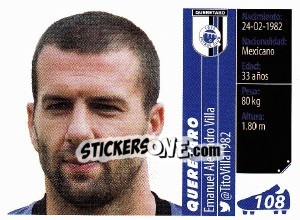 Sticker Emanuel Alejandro Villa - Liga BBVA Bancomer Apertura 2015 n. 108 - Panini