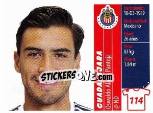 Sticker Oswaldo Alanís Pantoja - Liga BBVA Bancomer Apertura 2015 n. 114 - Panini