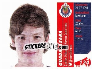Sticker Carlos Eduardo Fierro Guerrero - Liga BBVA Bancomer Apertura 2015 n. 124 - Panini