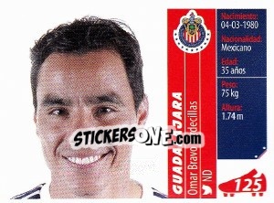 Sticker Omar Bravo Tordecillas - Liga BBVA Bancomer Apertura 2015 n. 125 - Panini