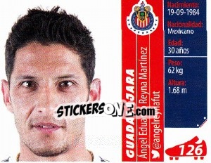 Sticker Ángel Eduardo Reyna Martínez - Liga BBVA Bancomer Apertura 2015 n. 126 - Panini