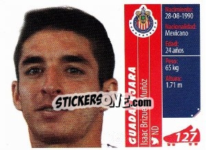 Sticker Isaac Brizuela Muñoz - Liga BBVA Bancomer Apertura 2015 n. 127 - Panini