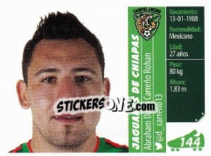 Sticker Abraham Darío Carreño Rohan - Liga BBVA Bancomer Apertura 2015 n. 144 - Panini