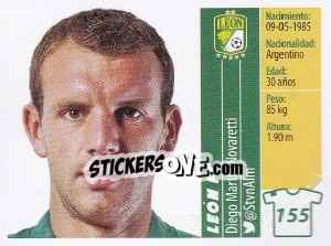 Sticker Diego Martín Novaretti - Liga BBVA Bancomer Apertura 2015 n. 155 - Panini