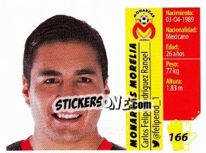 Sticker Carlos Felipe Rodríguez Rangel - Liga BBVA Bancomer Apertura 2015 n. 166 - Panini