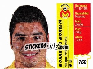 Sticker Enrique Pérez Herrera - Liga BBVA Bancomer Apertura 2015 n. 168 - Panini
