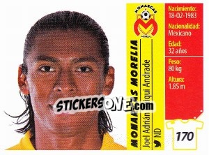 Sticker Joel Adrián Huiqui Andrade - Liga BBVA Bancomer Apertura 2015 - Panini