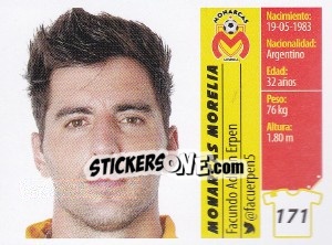 Sticker Facundo Adrián Erpen - Liga BBVA Bancomer Apertura 2015 - Panini