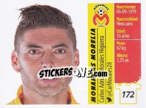 Sticker Carlos Adrián Morales Higuera - Liga BBVA Bancomer Apertura 2015 n. 172 - Panini