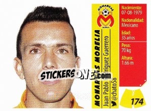Sticker Juan Pablo Rodríguez Guerrero - Liga BBVA Bancomer Apertura 2015 n. 174 - Panini