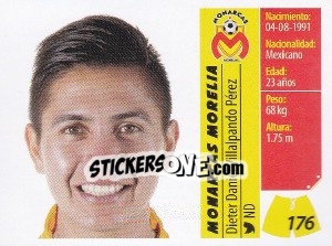 Sticker Dieter Daniel Villalpando Pérez - Liga BBVA Bancomer Apertura 2015 n. 176 - Panini